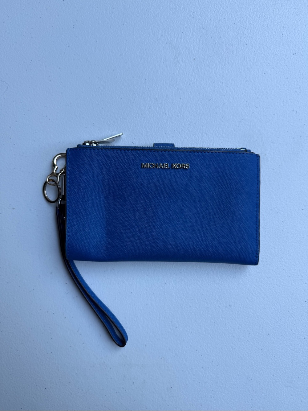 Michael Kors Jet Set Travel Double Zip Wristlet Leather Wallet